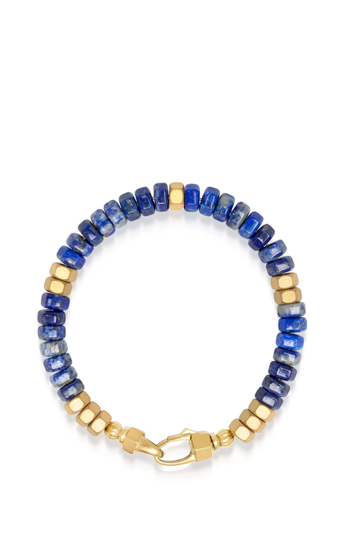 Nialaya Hexagon Beaded Bracelet In Blue