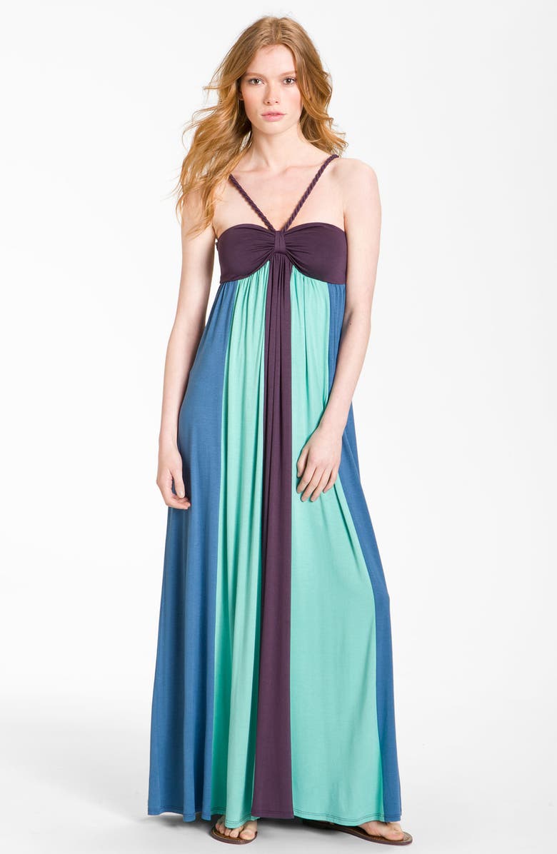 Ella Moss 'Skylar' Colorblock Bandeau Maxi Dress, Main, color, 
