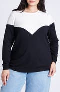 ELOQUII Sweetheart Colorblock Sweater