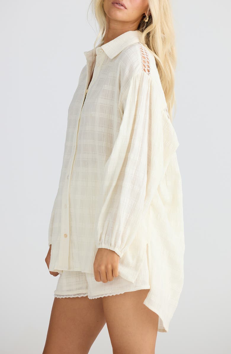 Talisman the Label Leilani Cutout Shirt, Alternate, color, Off White