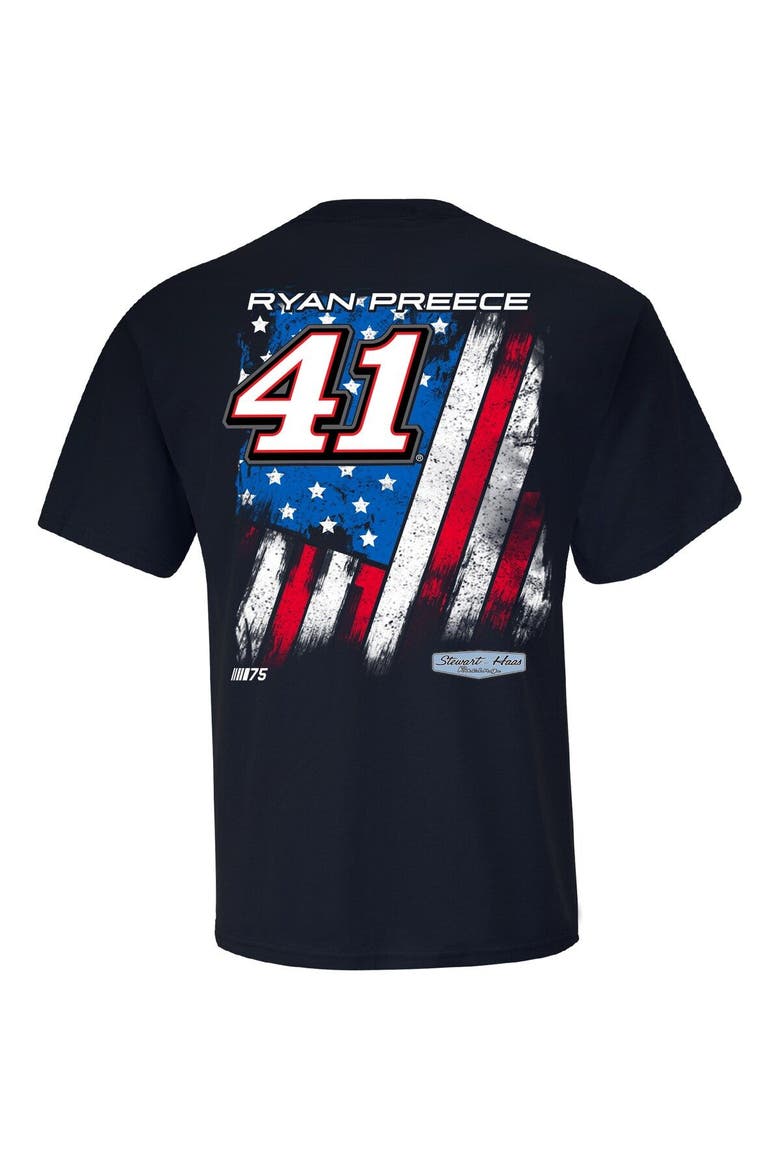 Men's Stewart-Haas Racing Team Collection Navy Ryan Preece Exclusive Tonal Flag T-Shirt, Alternate, color, Navy