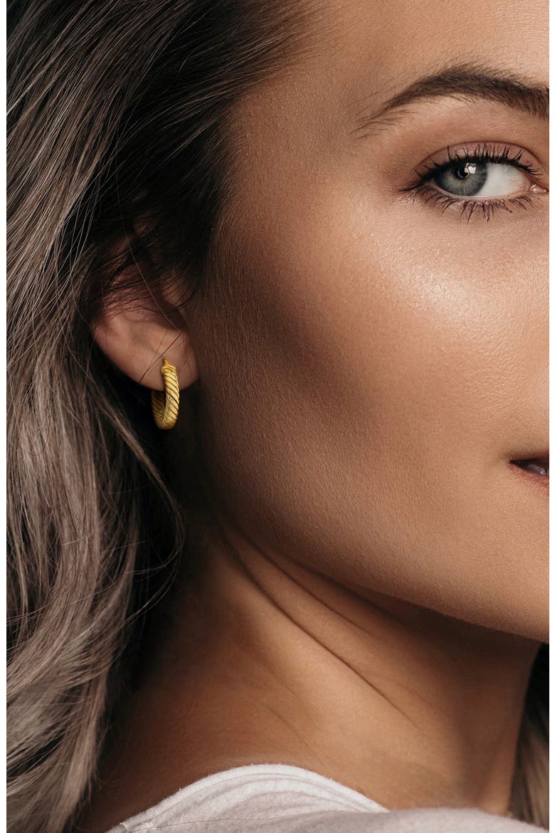 Twisted Hoop Earrings, Alternate, color, GOLD