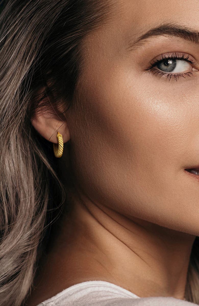 DELMAR Twisted Hoop Earrings, Alternate, color, Gold