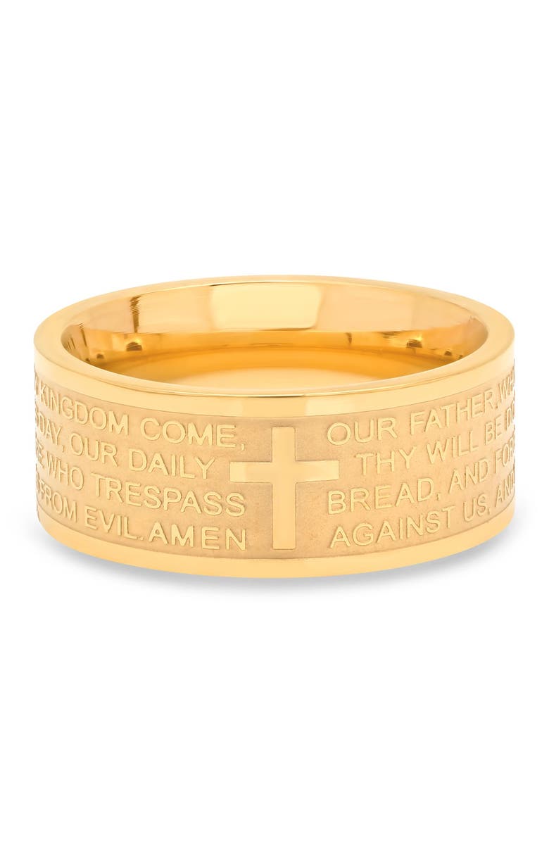 HMY JEWELRY Our Father Prayer Ring, Alternate, color, Metallic