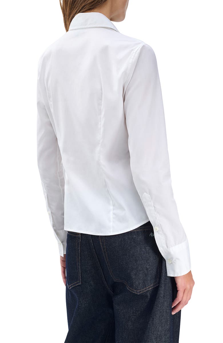 rag & bone Dayton Cotton Poplin Button-Up Shirt, Alternate, color, White