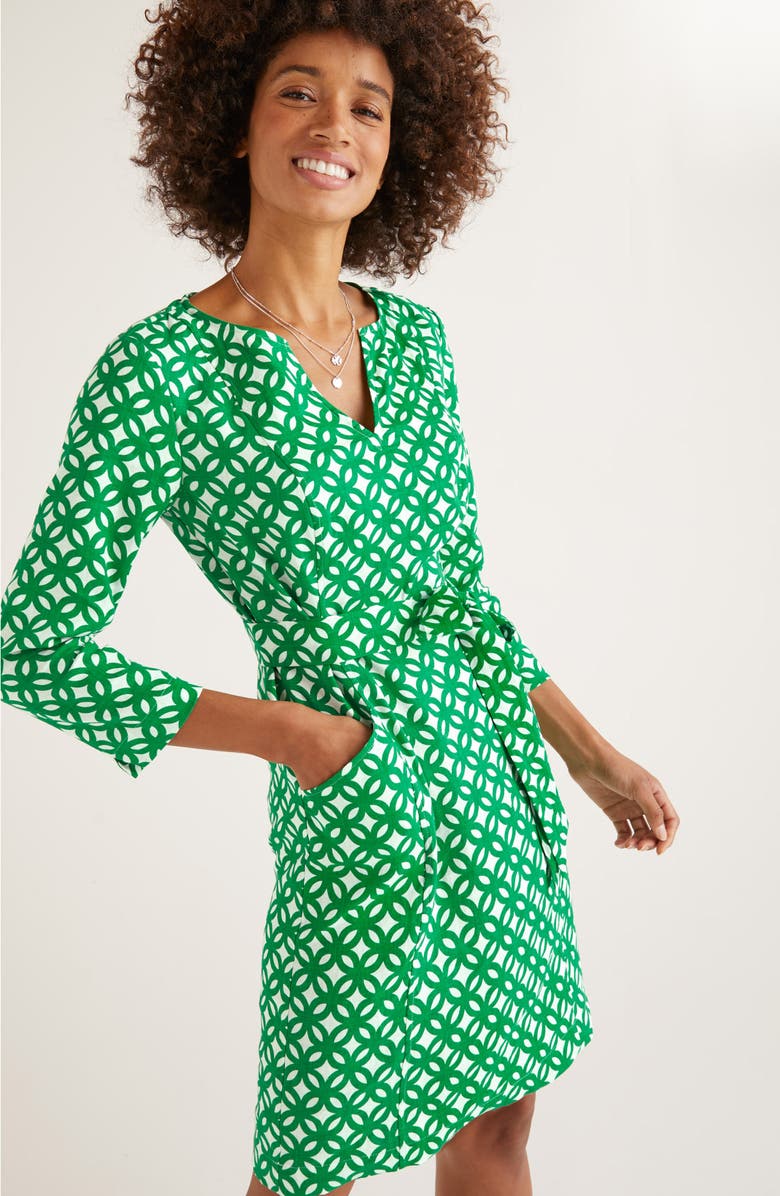 Boden Kelsey Belted Linen Dress, Alternate, color, 