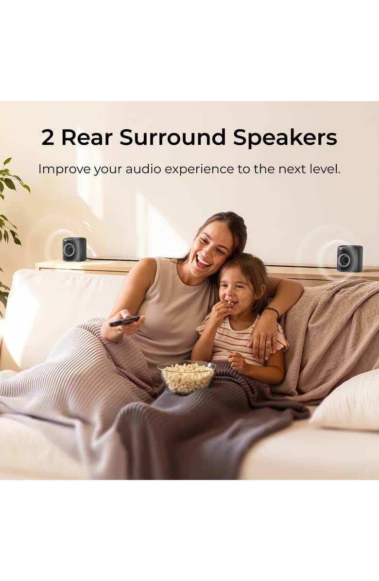 Ultimea Aura S4T 7.1ch Soundbar with 4 Surround Speakers, Alternate, color, Black