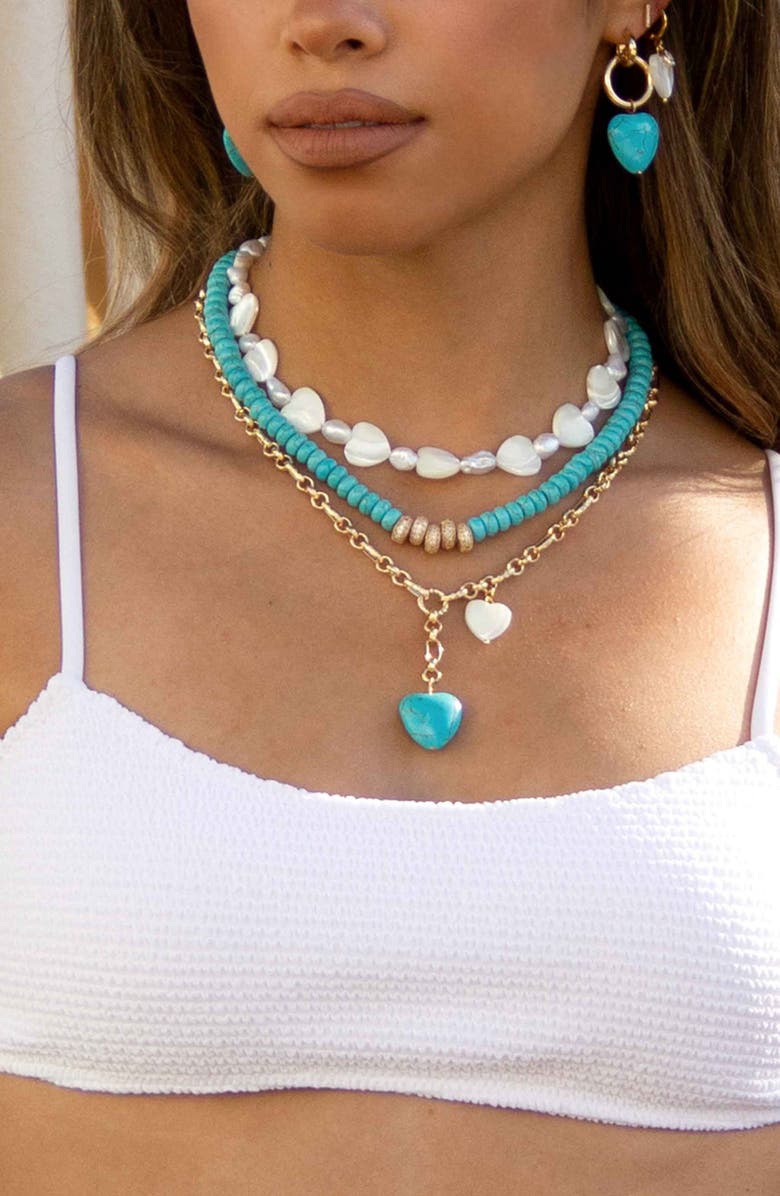 Ettika Heart Charm Y-Necklace, Alternate, color, 