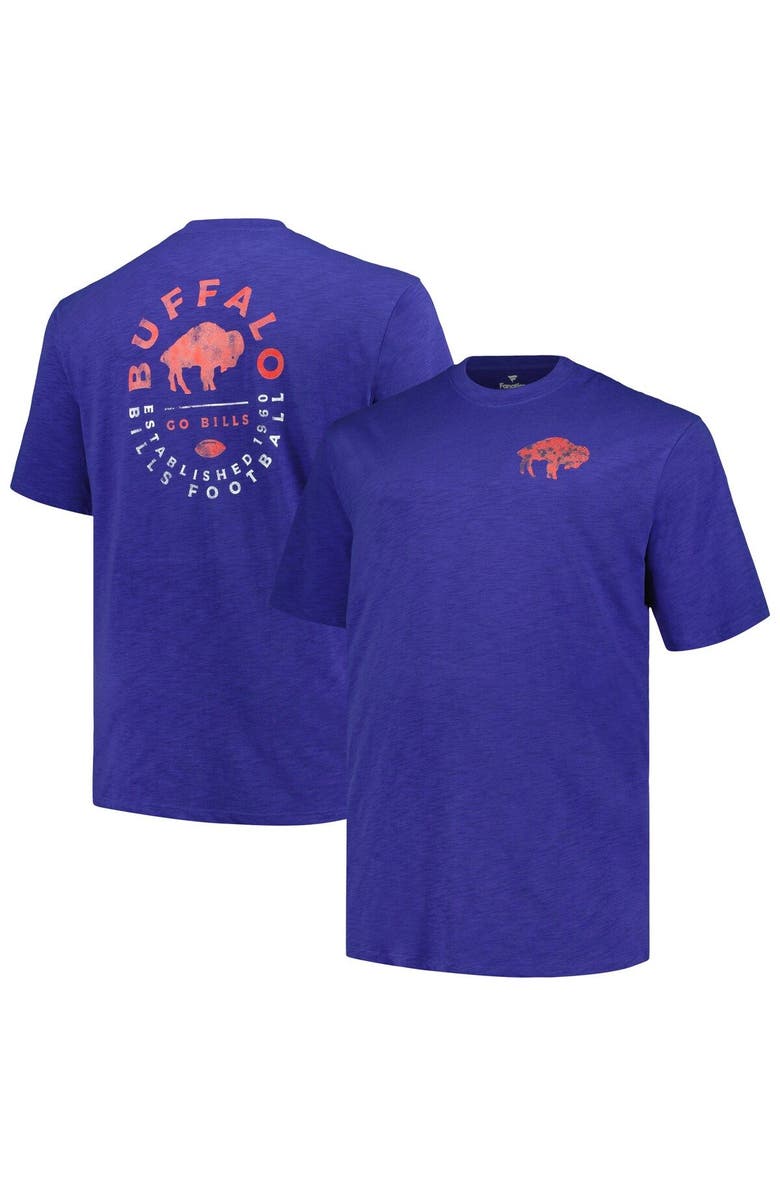 PROFILE Men's Profile Royal Buffalo Bills Big & Tall Two-Hit Throwback T-Shirt, Main, color,