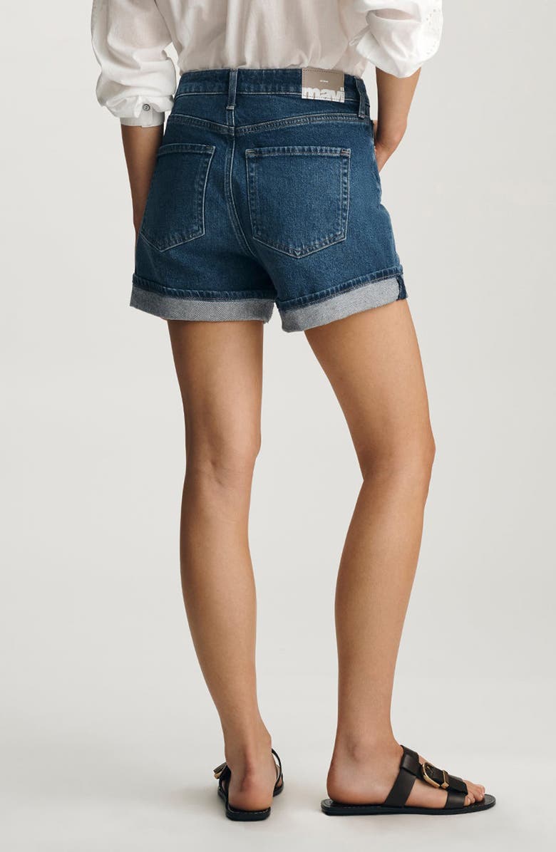 Mavi Jeans Heidi High Waist Cuffed Relaxed Denim Shorts, Alternate, color, Mid Brushed Classic