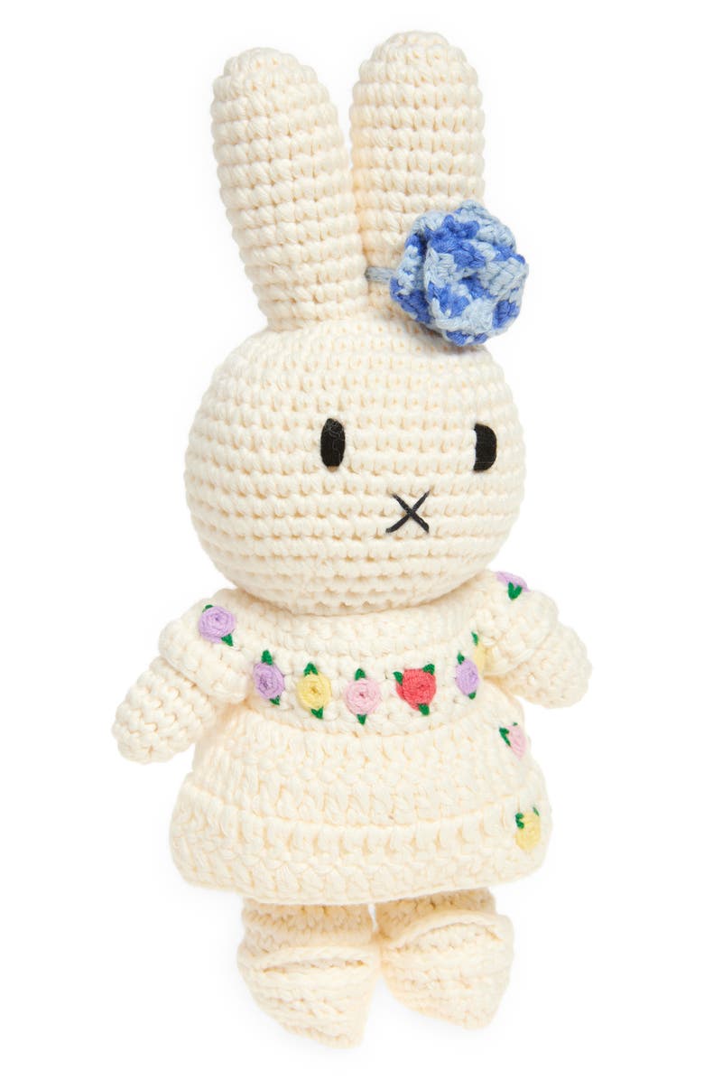 Just Dutch Miffy Klimt Crochet Stuffed Toy, Main, color, White