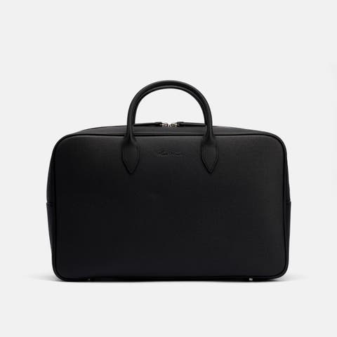 Pebble Calf Leather Briefcase Duffle