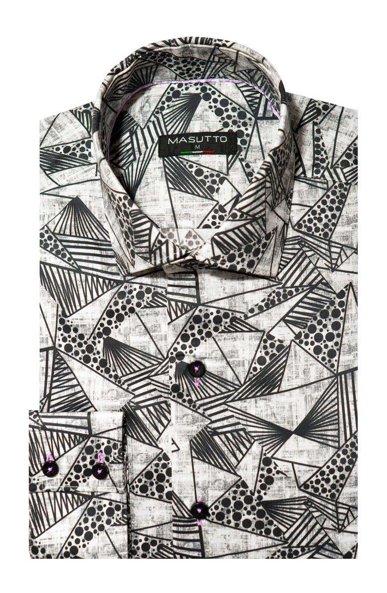 MASUTTO Rafael Print Button-Up Long Sleeve Shirt, Main, color, Multicolor