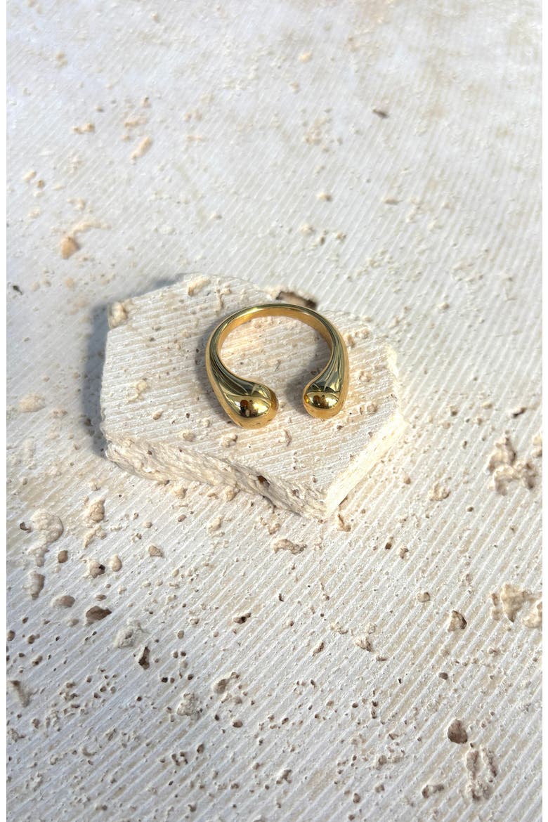 18K Gold Plated Open Band Ring, Alternate, color, GOLD