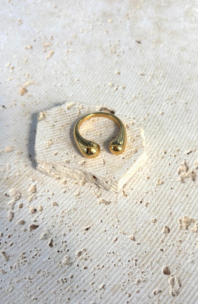 Adornia 18K Gold Plated Open Band Ring, Alternate, color, Gold