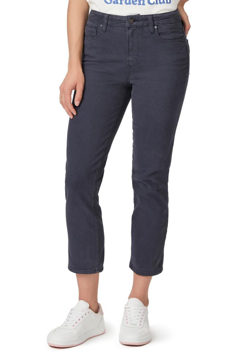 PAIGE Cindy High Waist Crop Slim Straight Leg Jeans, Main, color, Vintage Navy Haze