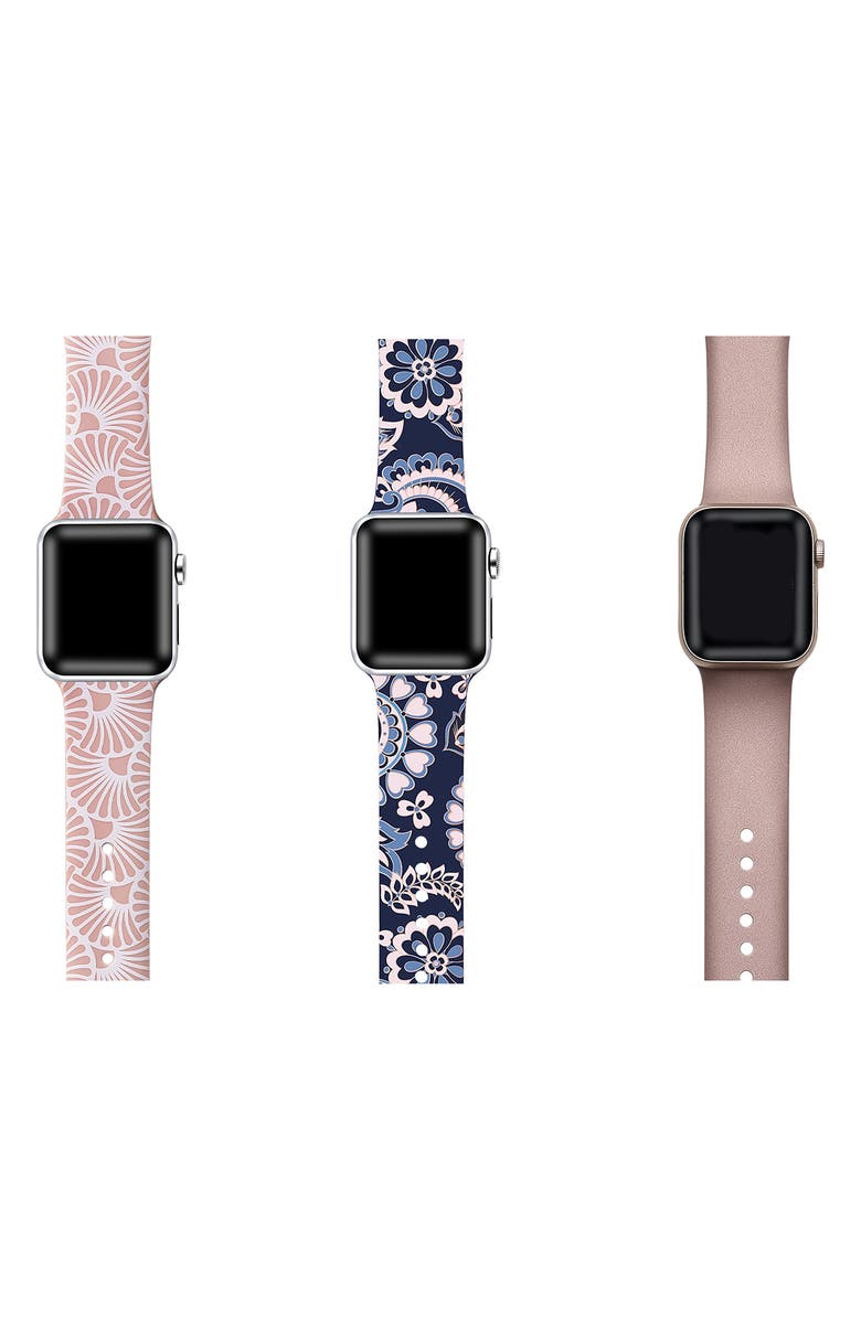 The Posh Tech Assorted 3-Pack Silicone Apple Watch<sup>®</sup> Watchbands, Alternate, color, Assorted