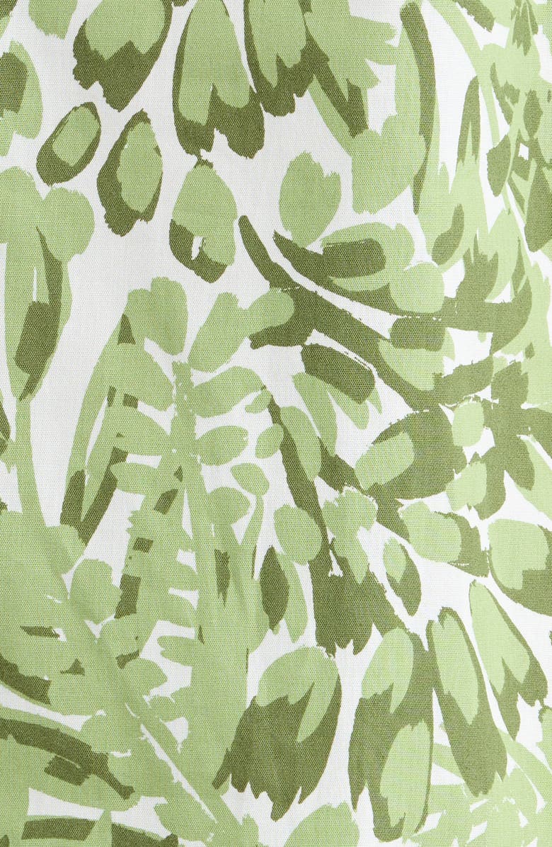 SUGARLIPS Irenan Leaf Gily Puff Sleeve Cotton Top, Alternate, color, White-Olives