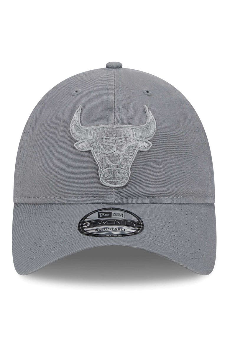 New Era Men's New Era Graphite Chicago Bulls Tonal Color Pack 9TWENTY Adjustable Hat, Alternate, color,