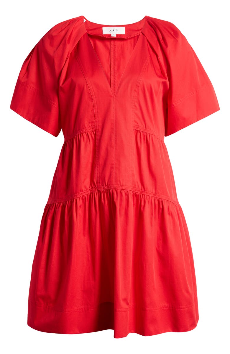A.L.C. Camila Tiered Cotton Poplin Minidress, Alternate, color, 