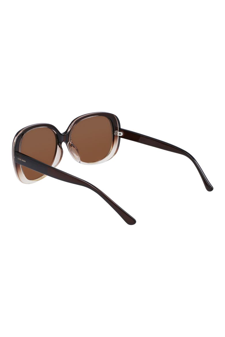 58mm Polarized Round Sunglasses, Alternate, color, BROWN GRADIENT