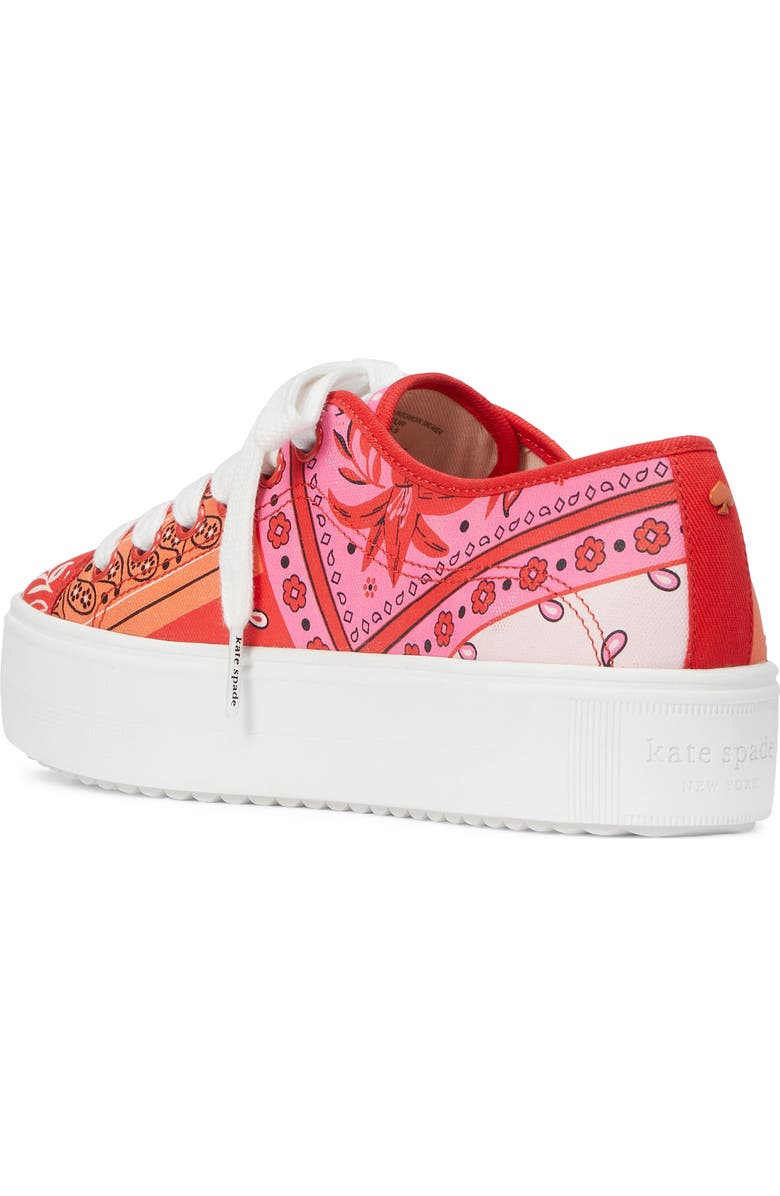 Kate Spade New York serve bandana patchwork platform sneaker, Alternate, color, Pink Multi