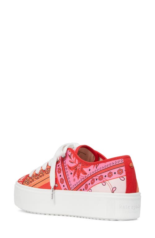 Kate Spade New York Serve Bandana Patchwork Platform Sneaker In Multi