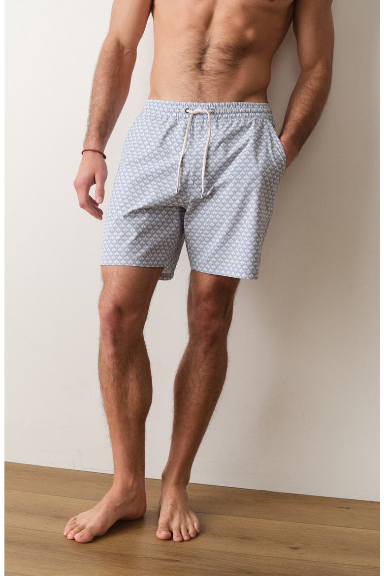6-Inch Lined Sport & Swim Shorts, Alternate, color, LIGHT BLUE AGAVE PRINT