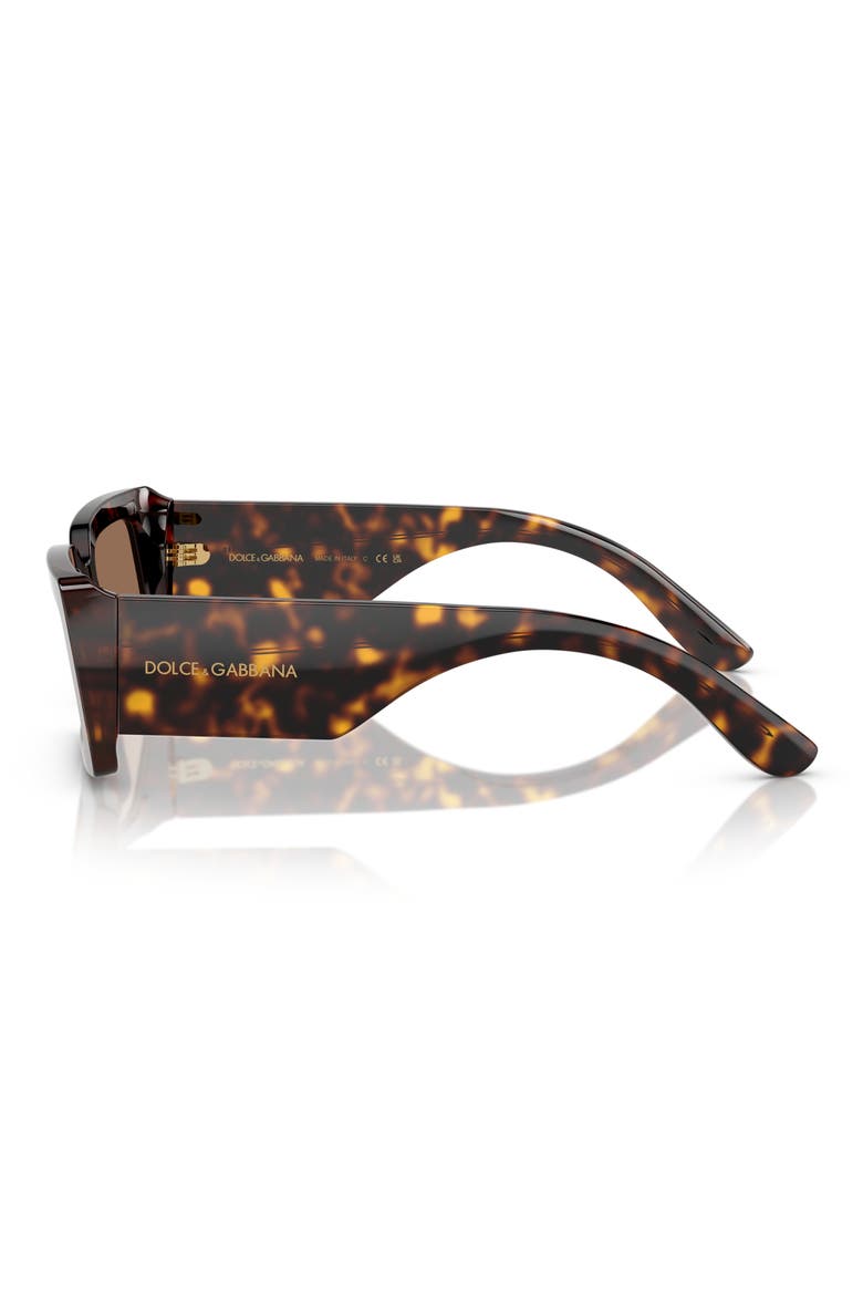 53mm Rectangular Sunglasses, Alternate, color, HAVANA