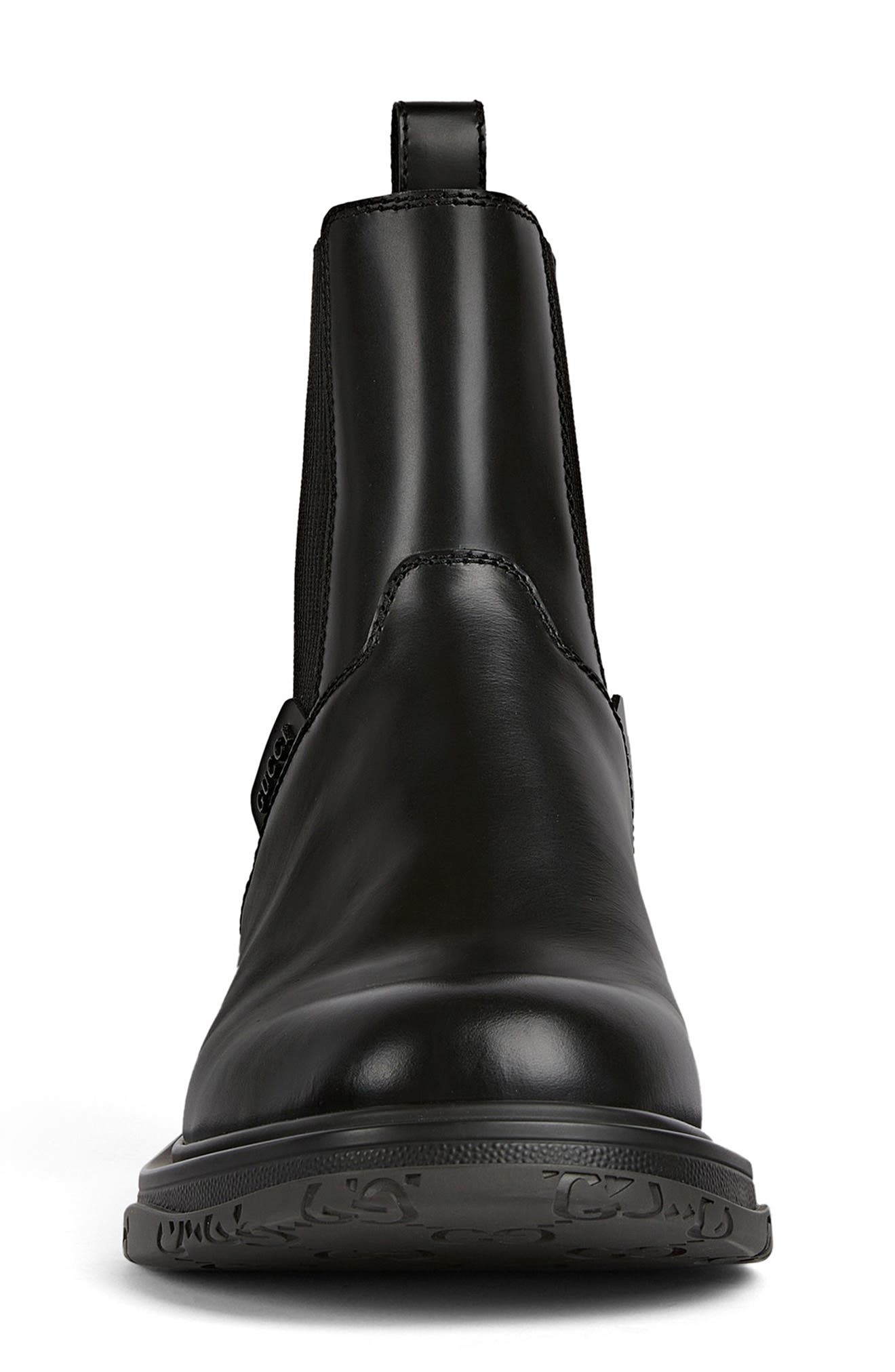 Gucci Posey Chelsea Boot, Alternate, color, Black/Black