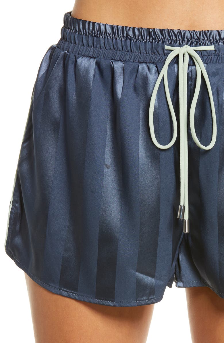 Free People Pillow Talk Satin Stripe Short Pajamas, Alternate, color, 