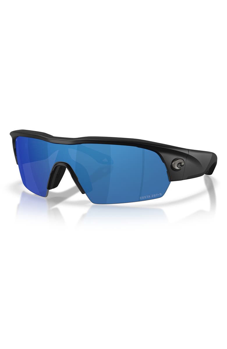 Costa Del Mar Pilothouse 35mm Sunglasses, Alternate, color, Matte Black / Blue Mirror 580P