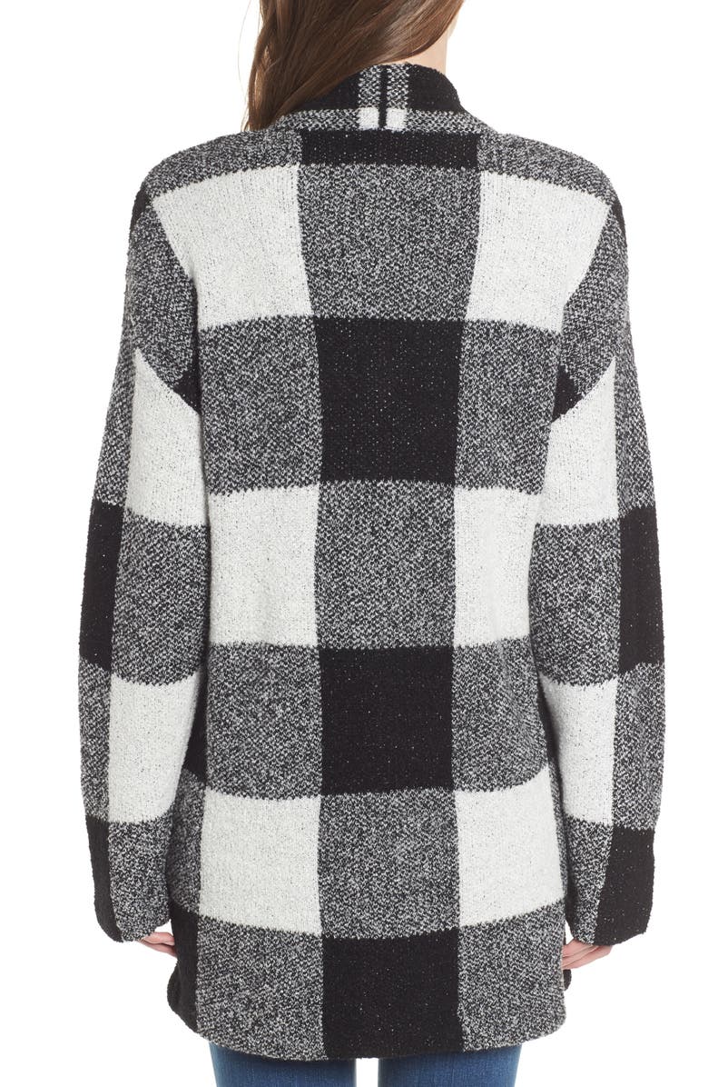 BLANKNYC Buffalo Check Cardigan, Alternate, color, 