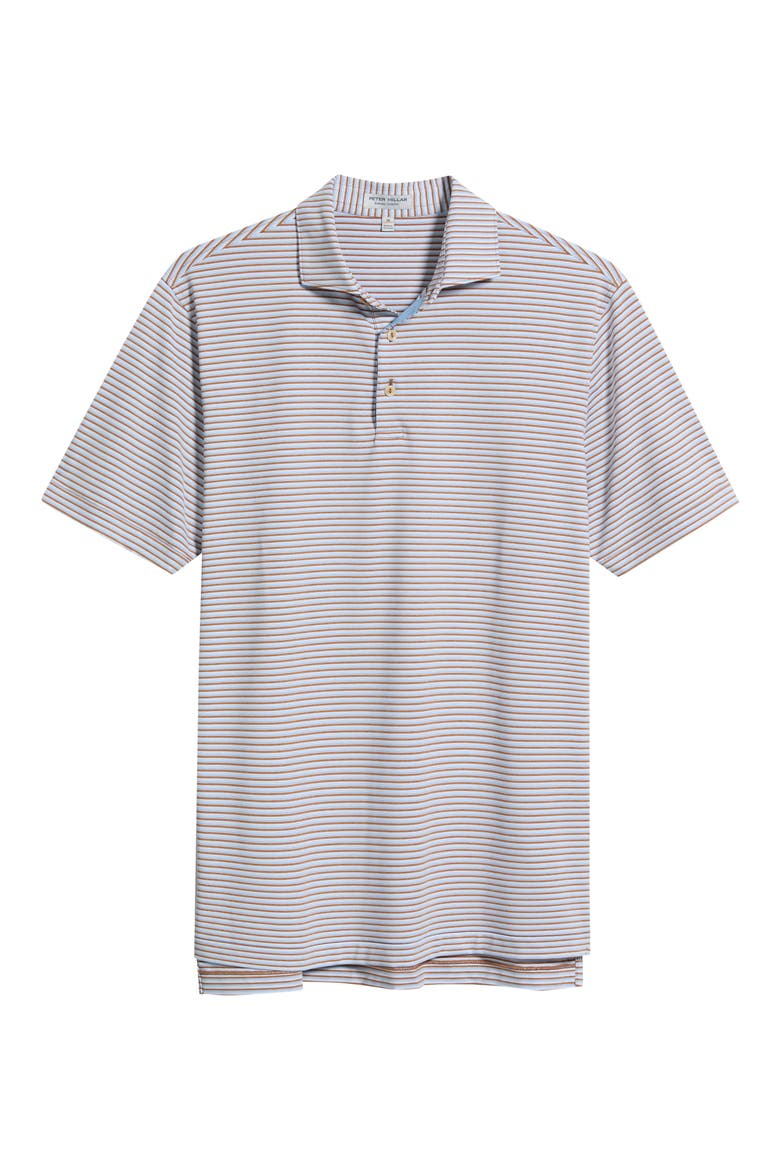 Brooks Stripe Summer Comfort Performance Jersey Polo, Alternate, color, DARK AMBER
