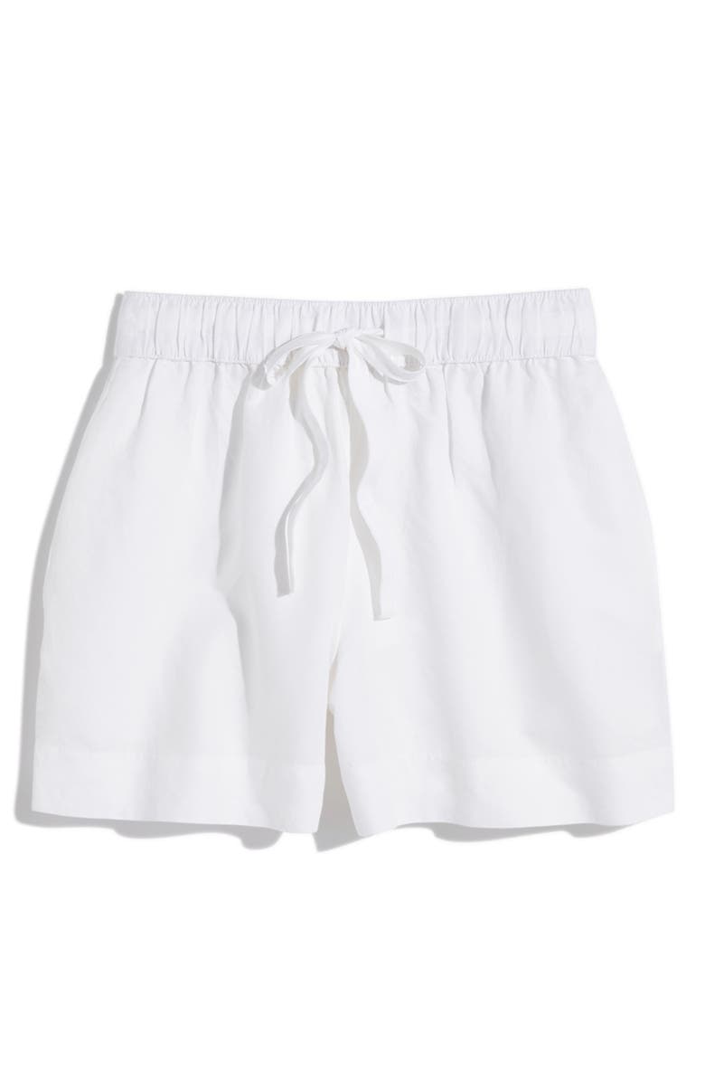 vineyard vines Tie Waist Linen Blend Shorts, Main, color,