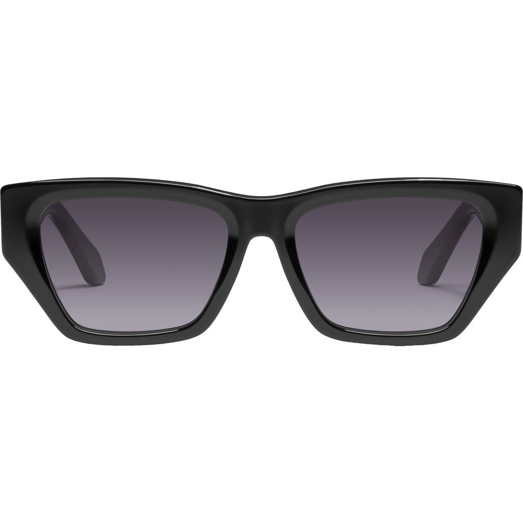 Quay No Apologies 55mm Gradient Square Sunglasses In Black