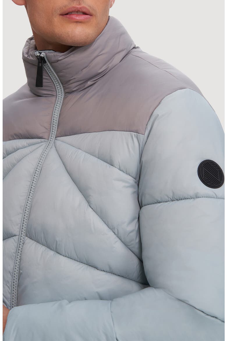 Vincent Colorblock Faux Shearling Lined Puffer Jacket, Alternate, color, ULTIMATE/SEA ICE