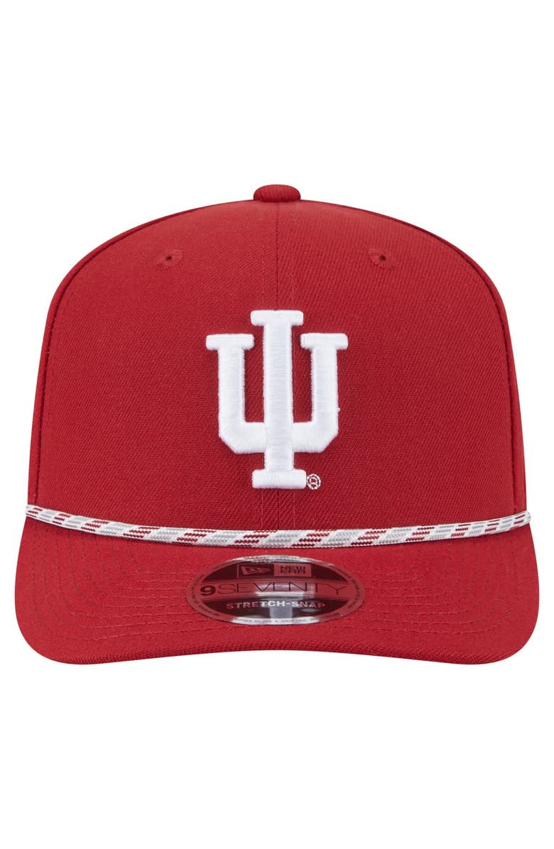 New Era Men's New Era Crimson Indiana Hoosiers Game Day Multi-Rope 9SEVENTY Stretch-Snap Hat, Alternate, color,