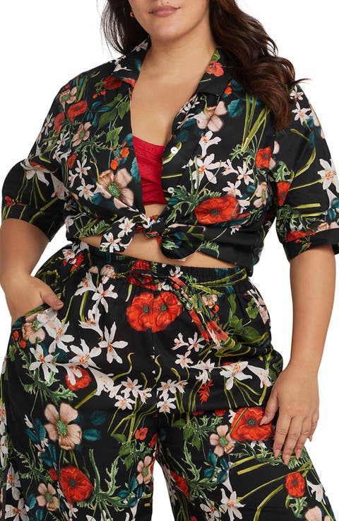 Grainger Tie Front Cover-Up Top (Regular & Plus Size)