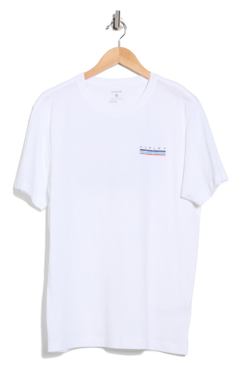 Hurley Throwback Logo Graphic T-Shirt, Alternate, color, White Traditional