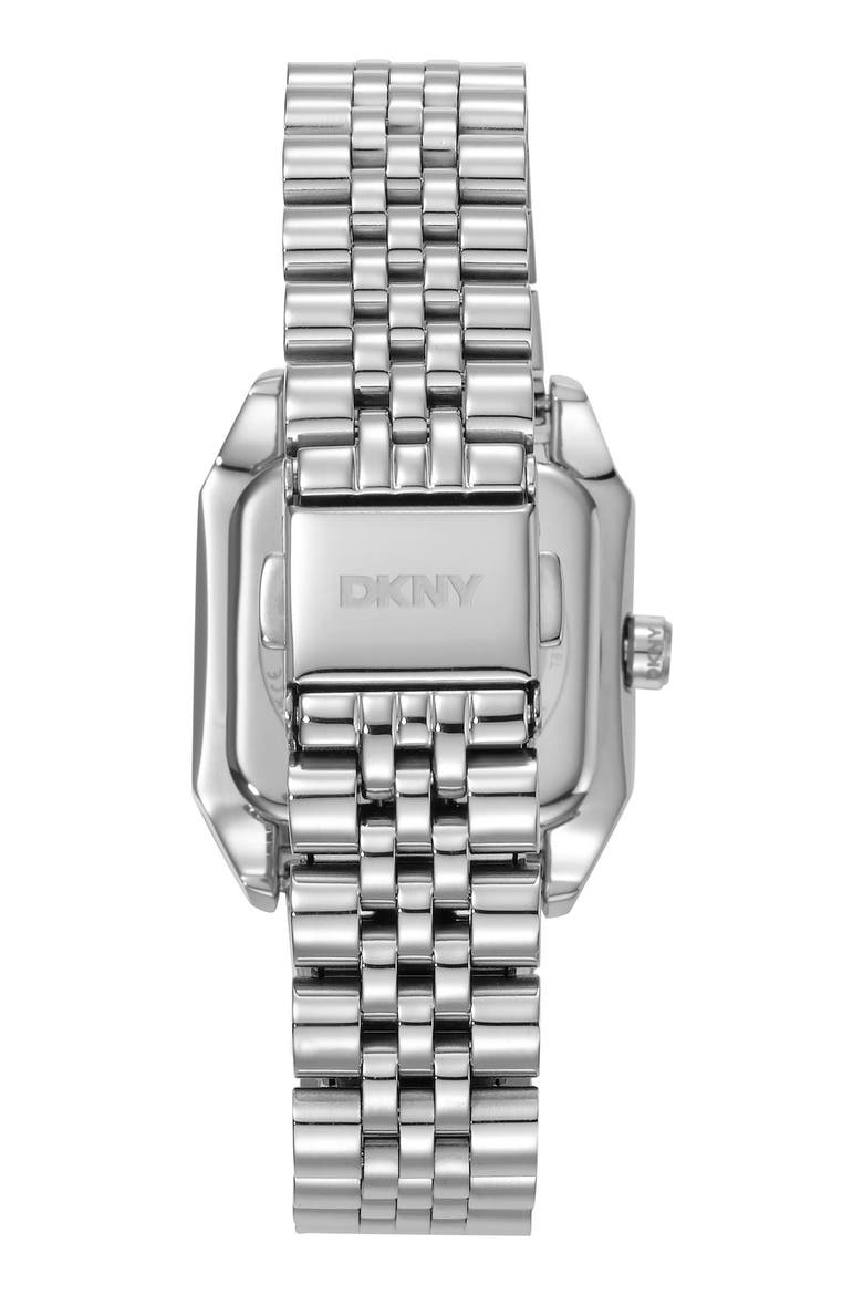 Signature Shape Tank Bracelet Watch, 27mm x 34mm, Alternate, color, WHITE/ SILVER