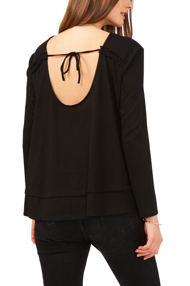 Tie Back Top, Alternate, color, RICH BLACK