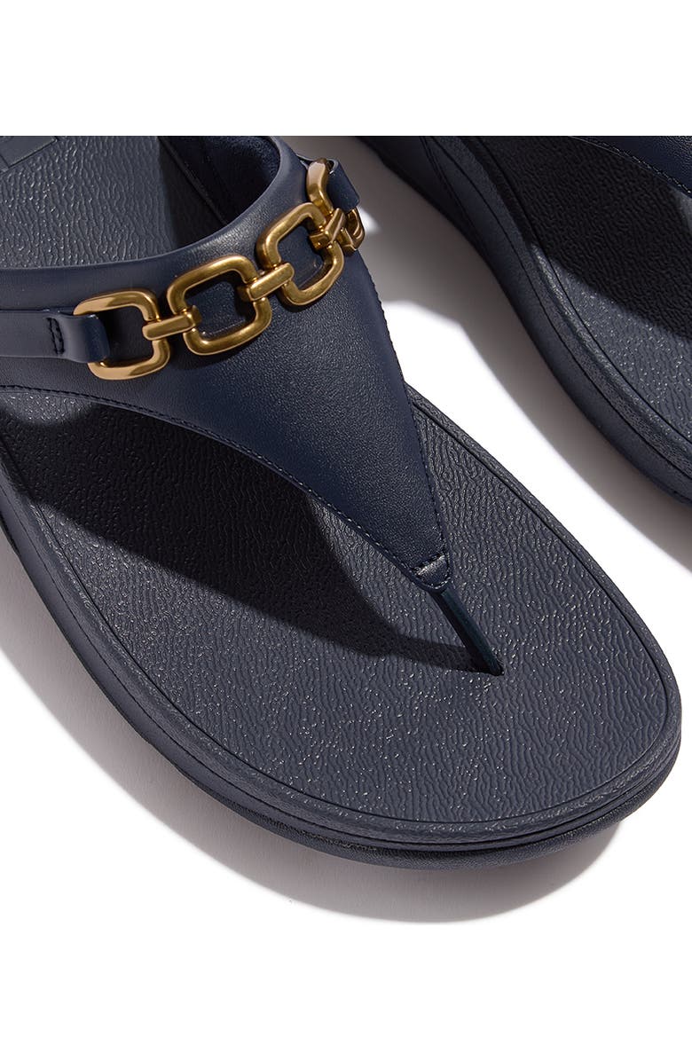FitFlop Lulu Square Chain Sandal, Alternate, color, Midnight Navy