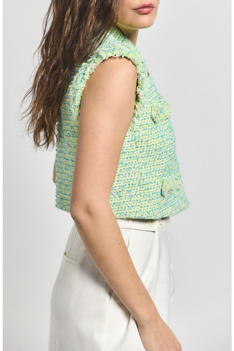 Loa Cotton Blend Tweed Vest, Alternate, color, ELECTRIC MULTI
