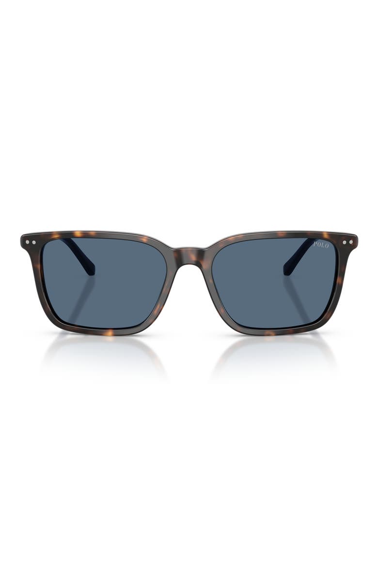 PH4226 56mm Pillow Sunglasses, Main, color, SHINY HAVANA / DARK BLUE
