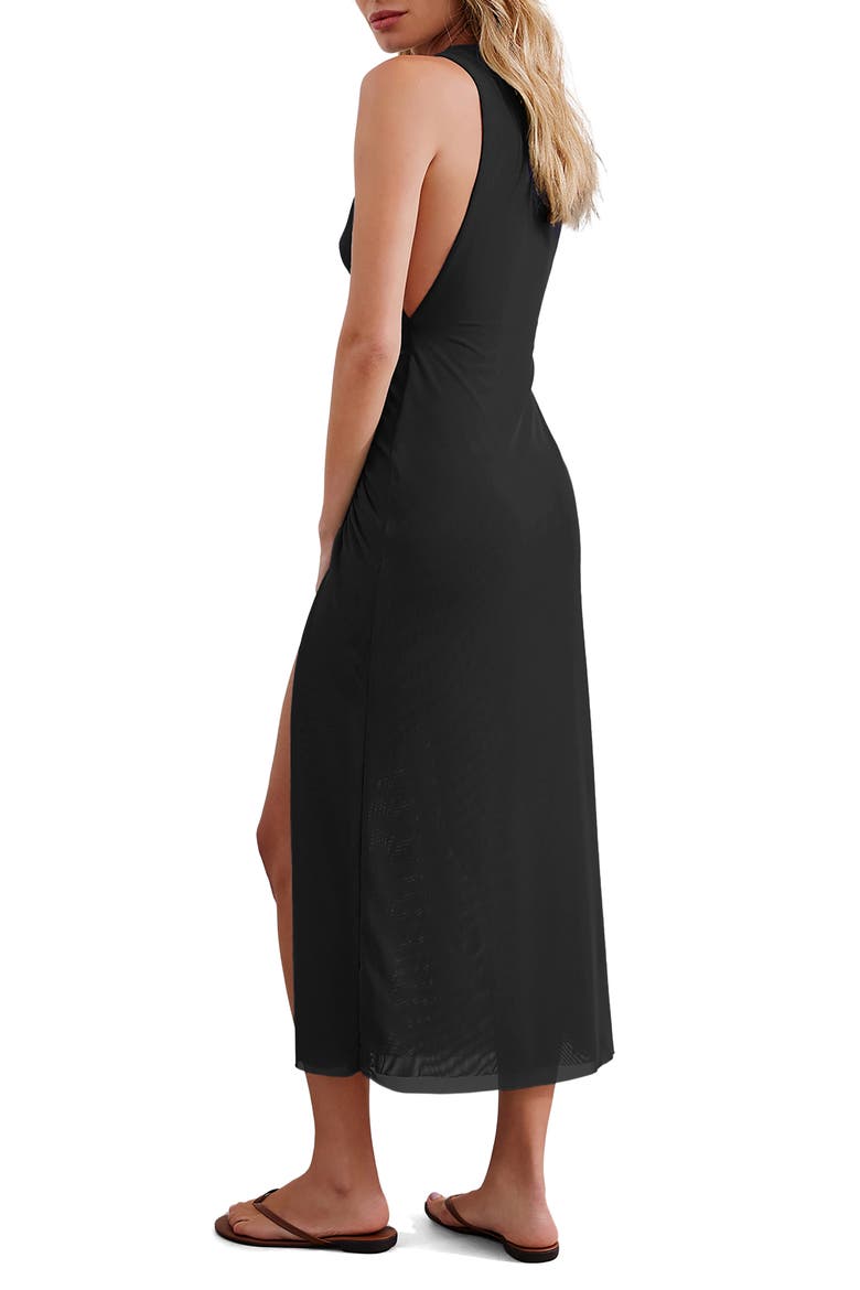 Getty Cover-Up Maxi Dress, Alternate, color, BLACK