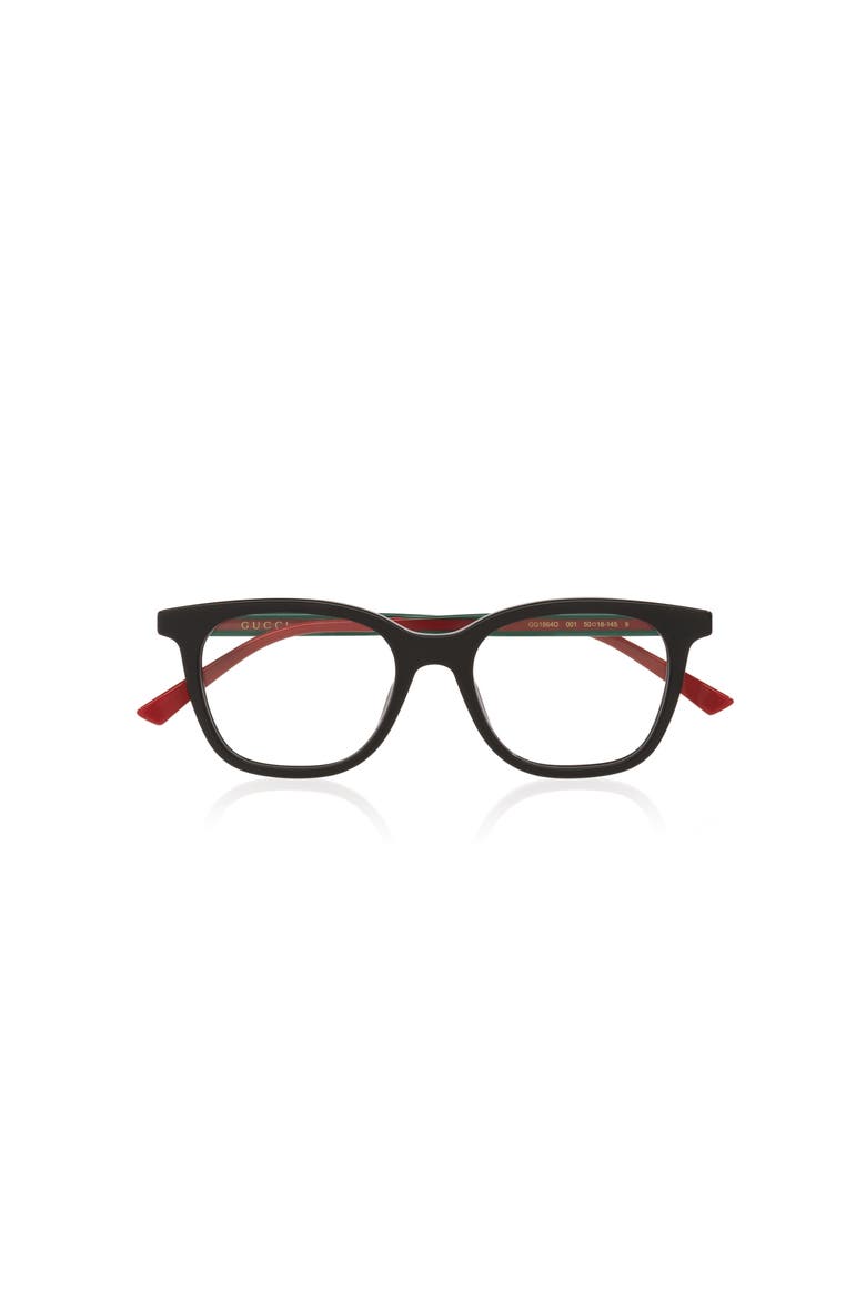 50mm Rectangle optical glasses, Alternate, color, Black