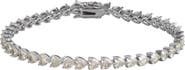 Spero London Heart Tennis Bracelet Sterling Silver