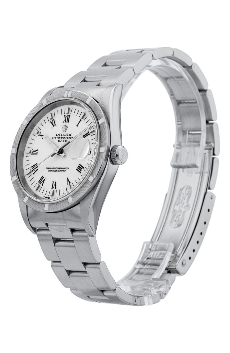 Watchfinder & Co. Rolex Preowned Oyster Perpetual Date Bracelet Watch, 34mm, Alternate, color, 