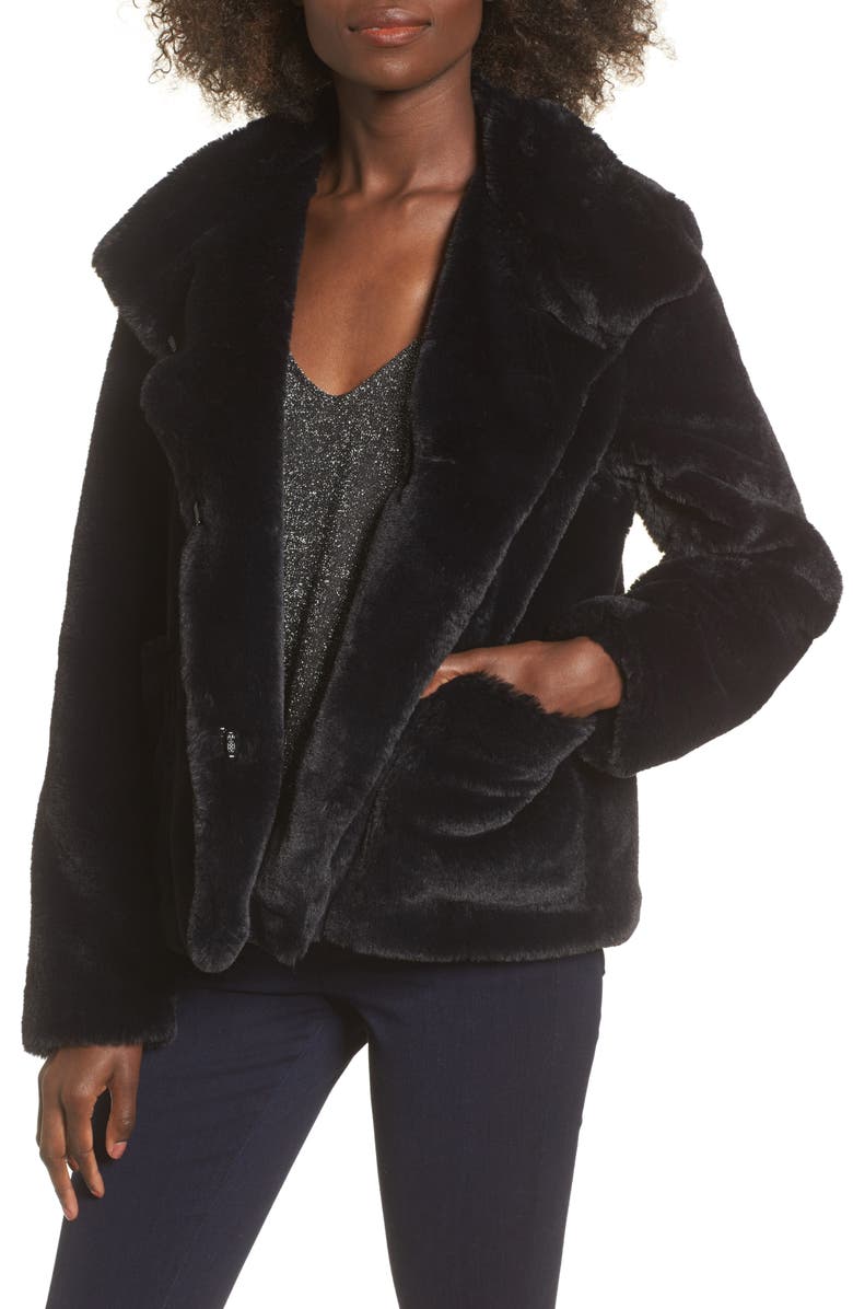 Leith Fur-Fect Faux Fur Jacket, Main, color, 